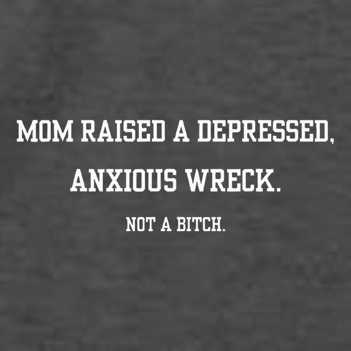 Mom Raised A Depressed Anxious Wreck Not A B!Tch Vector Backpack