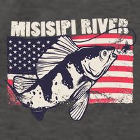 Mississippi river American Flag Patriotic fishing therapy Vector Backpack