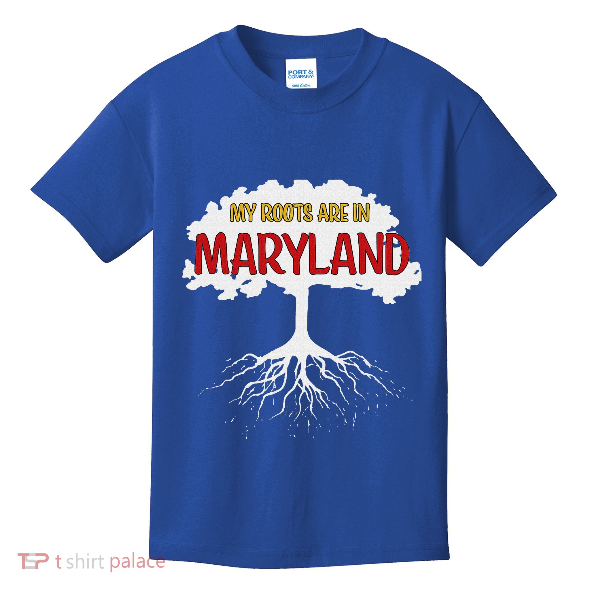 My Roots Are In Maryland I Love Maryland Md State Pride Kids T-Shirt