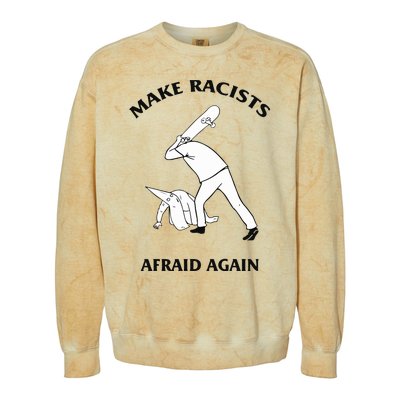 Make Racists Afraid Again Colorblast Crewneck Sweatshirt