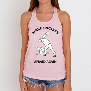 Make Racists Afraid Again Women's Knotted Racerback Tank