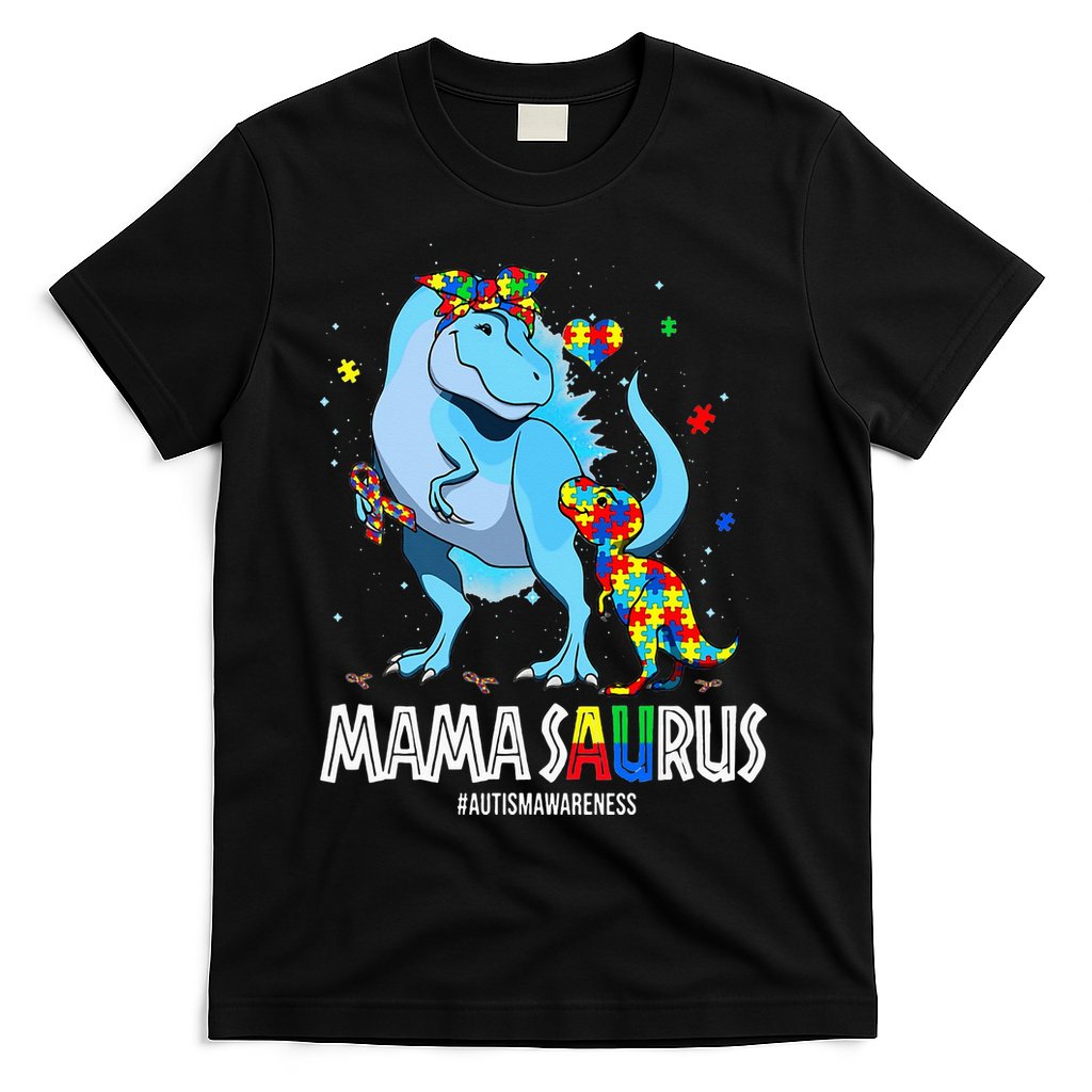mamasaurus rex autism awareness autistic mother's day T-Shirt