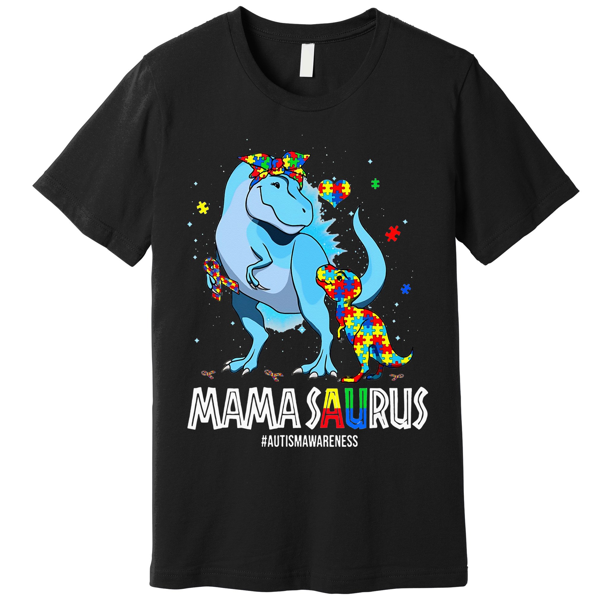 mamasaurus rex autism awareness autistic mother's day Premium T-Shirt