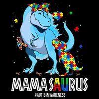 mamasaurus rex autism awareness autistic mother's day Tank Top