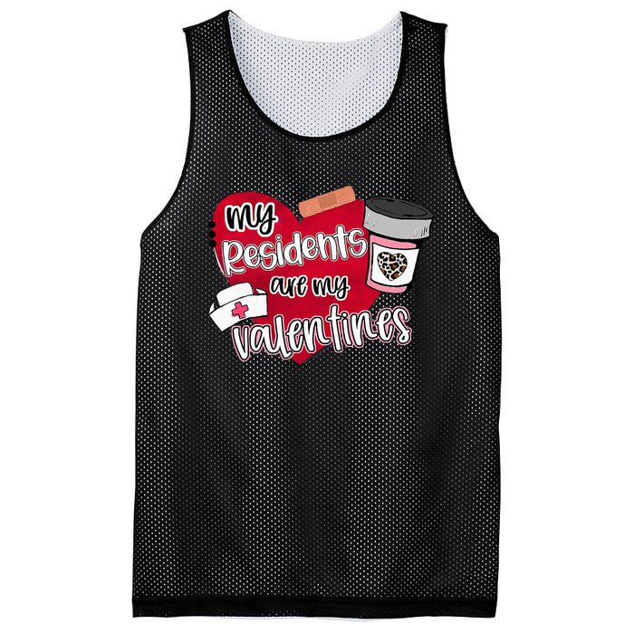 My Residents Are My Valentine Valentines Day Doctor Nurse Mesh Reversible Basketball Jersey Tank