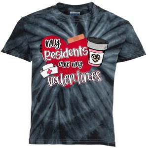 My Residents Are My Valentine Valentines Day Doctor Nurse Kids Tie-Dye T-Shirt