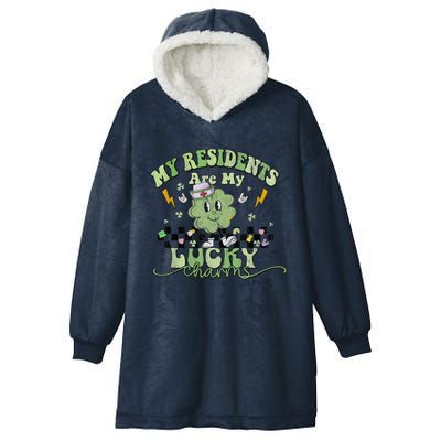 My Residents Are My Lucky CNA Life St Patrick's Day Hooded Wearable Blanket