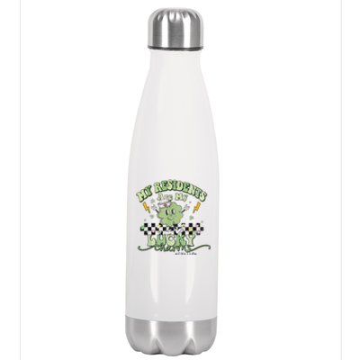 My Residents Are My Lucky CNA Life St Patrick's Day Stainless Steel Insulated Water Bottle