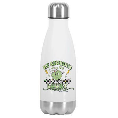 My Residents Are My Lucky CNA Life St Patrick's Day Stainless Steel Insulated Water Bottle