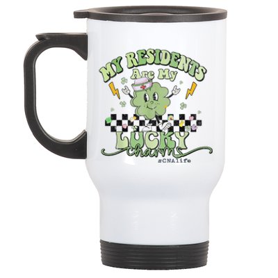 My Residents Are My Lucky CNA Life St Patrick's Day Stainless Steel Travel Mug