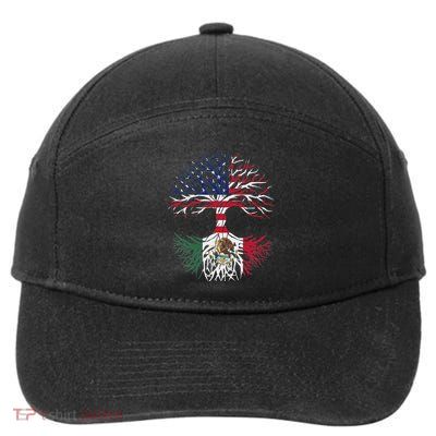 Mexican Roots American Grown 7-Panel Snapback Hat