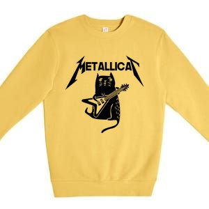 Metallicat Rock Band Guitar Premium Crewneck Sweatshirt