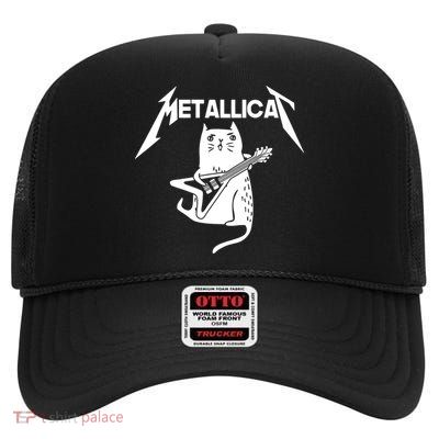Metallicat Rock Band Guitar High Crown Mesh Back Trucker Hat