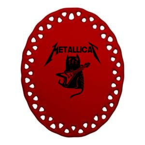 Metallicat Rock Band Guitar Ceramic Oval Ornament