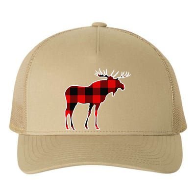 Moose Red Buffalo Plaid Deer Elk Matching Pj Family Gift Yupoong Adult 5-Panel Trucker Hat