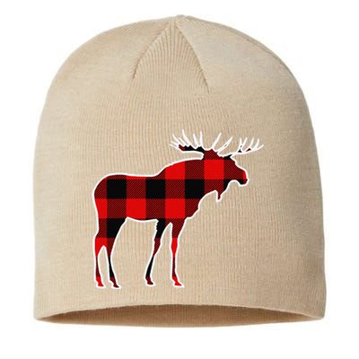 Moose Red Buffalo Plaid Deer Elk Matching Pj Family Gift Sustainable Beanie