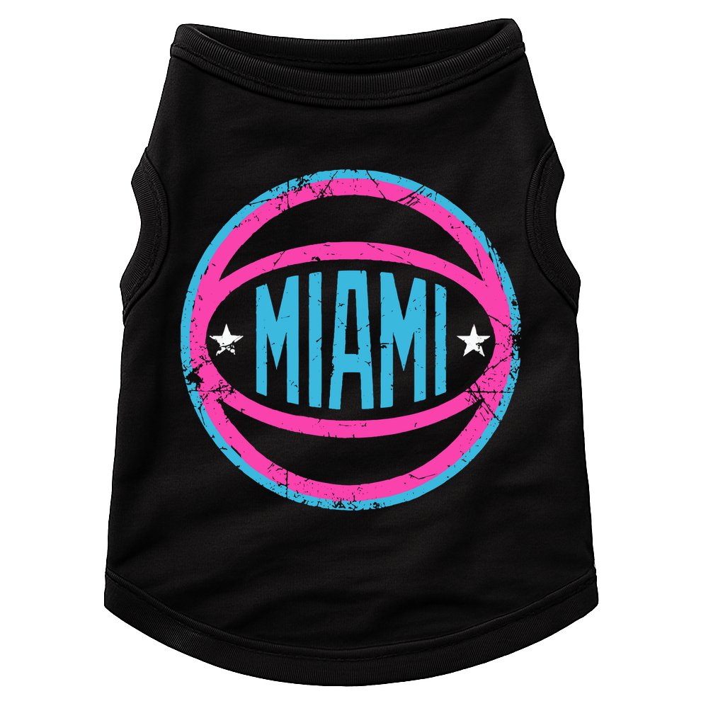 Miami Retro Basketball Nights Doggie Tank
