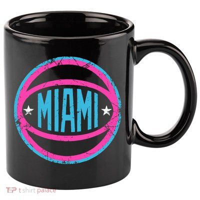 Miami Retro Basketball Nights 11oz C Handle Ceramic Mug