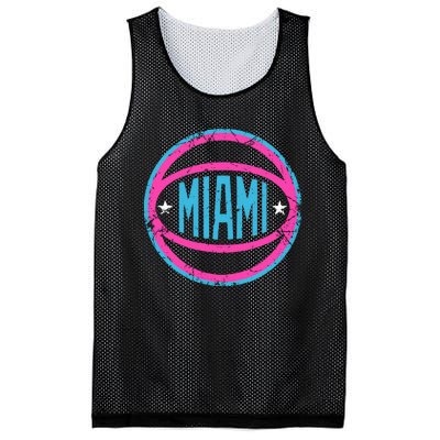 Miami Retro Basketball Nights Mesh Reversible Basketball Jersey Tank