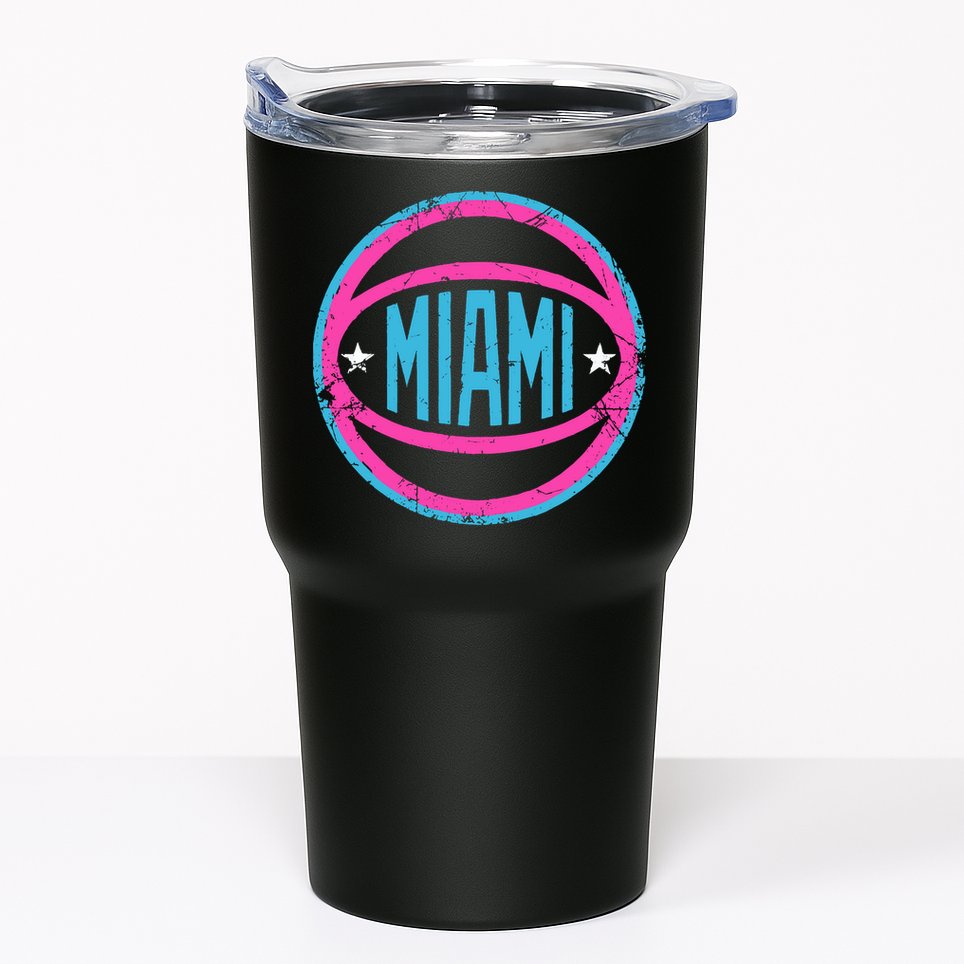 Miami Retro Basketball Nights Tumbler