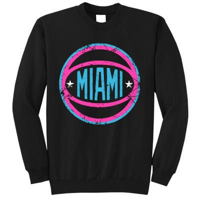 Miami Retro Basketball Nights Tall Sweatshirt