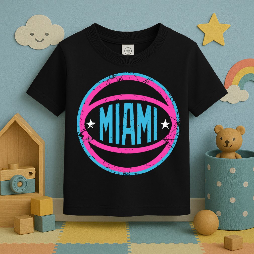 Miami Retro Basketball Nights Toddler T-Shirt