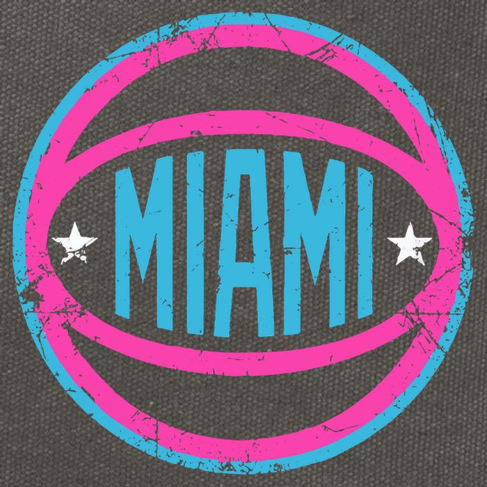 Miami Retro Basketball Nights Cotton Canvas Backpack