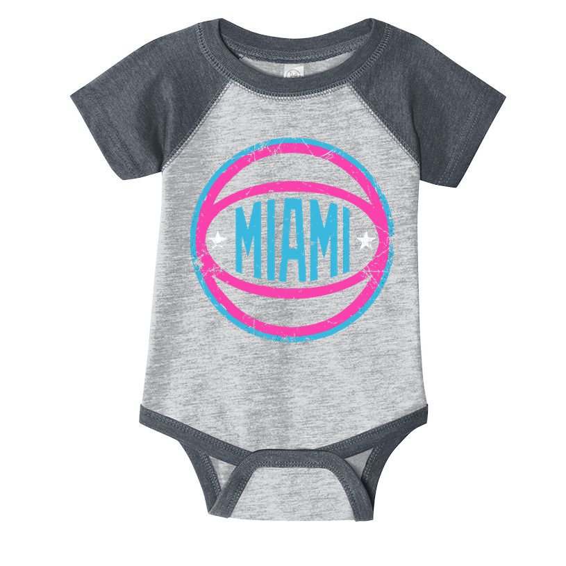 Miami Retro Basketball Nights Infant Baby Jersey Bodysuit