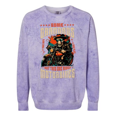 Motorcycle Rider Biker Colorblast Crewneck Sweatshirt