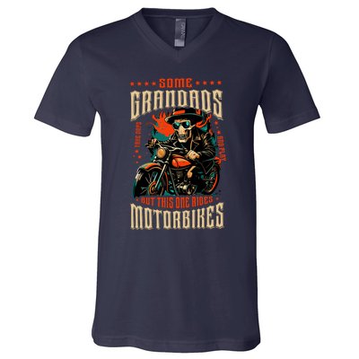 Motorcycle Rider Biker V-Neck T-Shirt