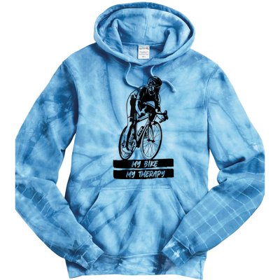 My Road Bike Is My Therapy Bike Riding Cyclist Cycling Tie Dye Hoodie