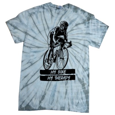 My Road Bike Is My Therapy Bike Riding Cyclist Cycling Tie-Dye T-Shirt