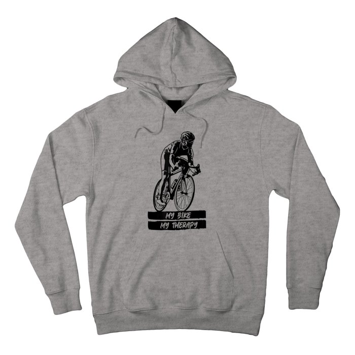 My Road Bike Is My Therapy Bike Riding Cyclist Cycling Hoodie