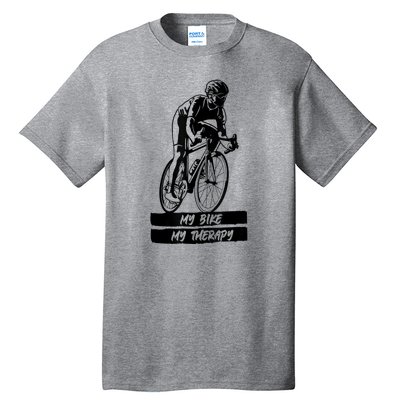 My Road Bike Is My Therapy Bike Riding Cyclist Cycling Tall T-Shirt