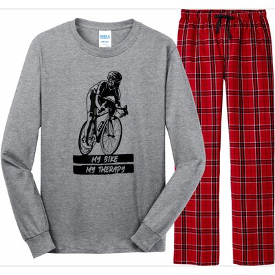 My Road Bike Is My Therapy Bike Riding Cyclist Cycling Long Sleeve Pajama Set