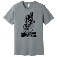 My Road Bike Is My Therapy Bike Riding Cyclist Cycling Premium T-Shirt