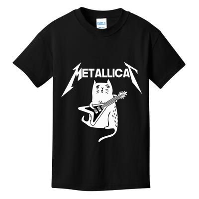 Mettalicat Rock Band Guitar Funny Christmas Gift Kids T-Shirt