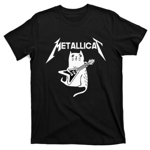 Mettalicat Rock Band Guitar Funny Christmas Gift T-Shirt