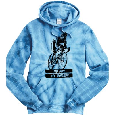 My Road Bike is my Therapy Bike Riding Cyclist Cycling Tie Dye Hoodie