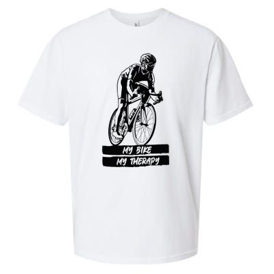 My Road Bike is my Therapy Bike Riding Cyclist Cycling Sueded Cloud Jersey T-Shirt