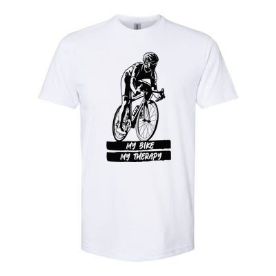 My Road Bike is my Therapy Bike Riding Cyclist Cycling Softstyle CVC T-Shirt