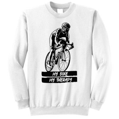 My Road Bike is my Therapy Bike Riding Cyclist Cycling Sweatshirt