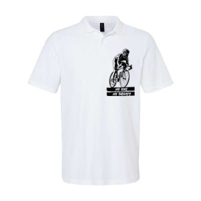 My Road Bike is my Therapy Bike Riding Cyclist Cycling Softstyle Adult Sport Polo