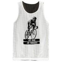 My Road Bike is my Therapy Bike Riding Cyclist Cycling Mesh Reversible Basketball Jersey Tank