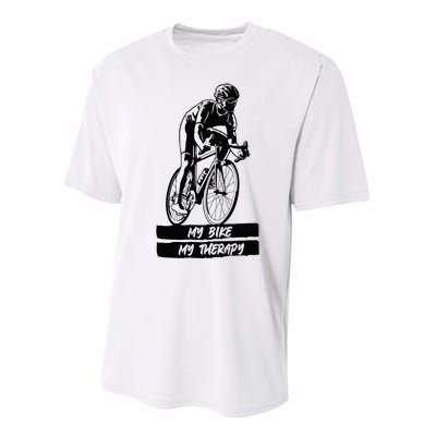 My Road Bike is my Therapy Bike Riding Cyclist Cycling Performance Sprint T-Shirt