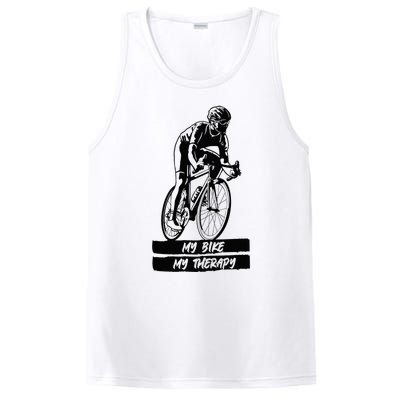 My Road Bike is my Therapy Bike Riding Cyclist Cycling PosiCharge Competitor Tank