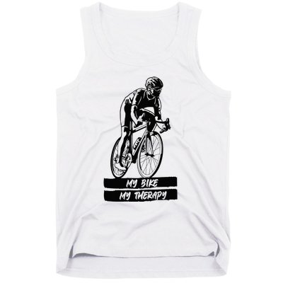 My Road Bike is my Therapy Bike Riding Cyclist Cycling Tank Top