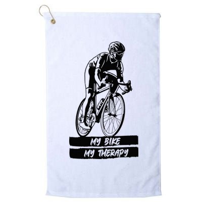 My Road Bike is my Therapy Bike Riding Cyclist Cycling Golf Towel