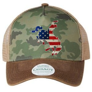 Man Riding Bucking In Rodeo Legacy Tie Dye Trucker Hat