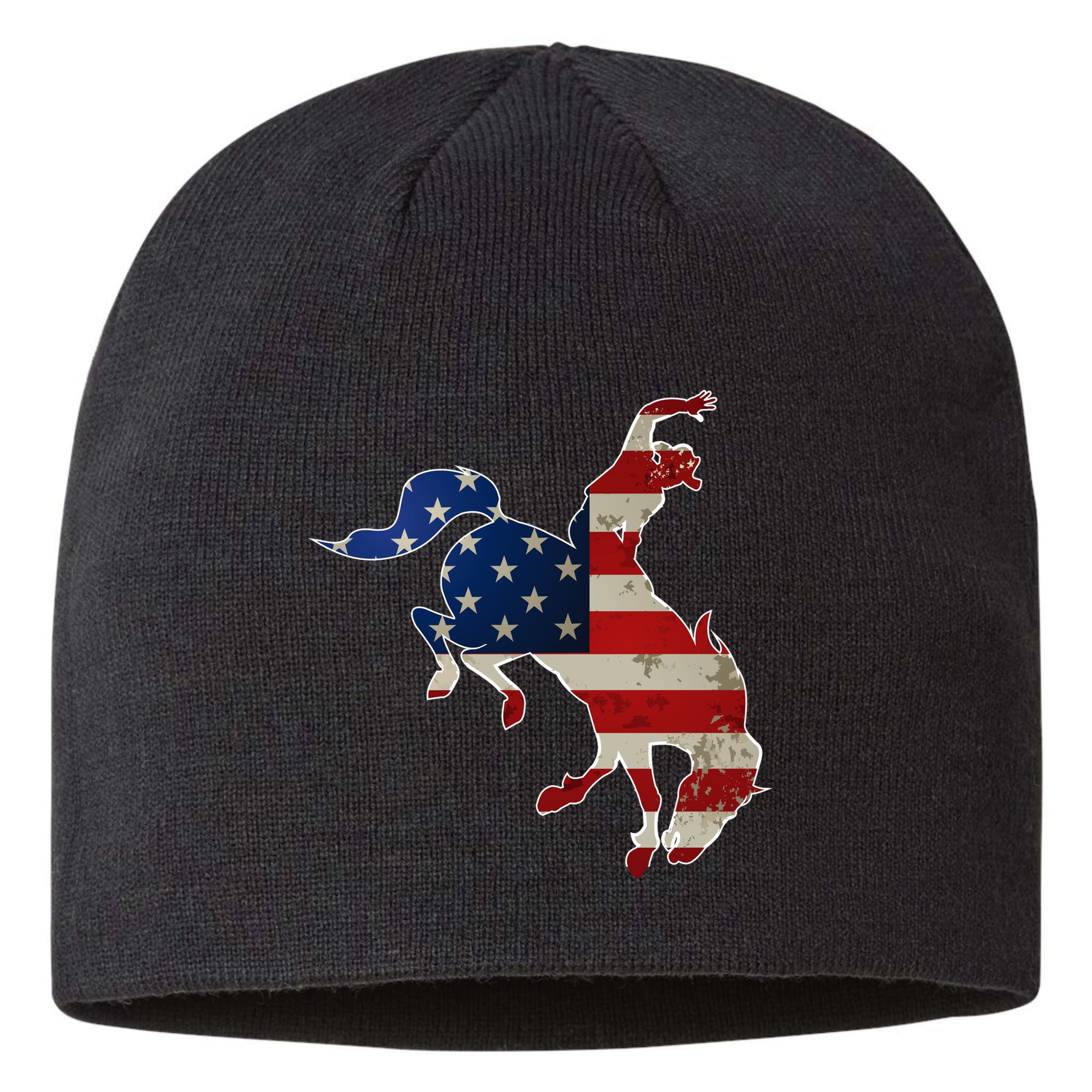 Man Riding Bucking In Rodeo Sustainable Beanie